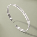 Engraved Cuff Bracelet — "You are not so a very Chinese time in my life" Script Bangle