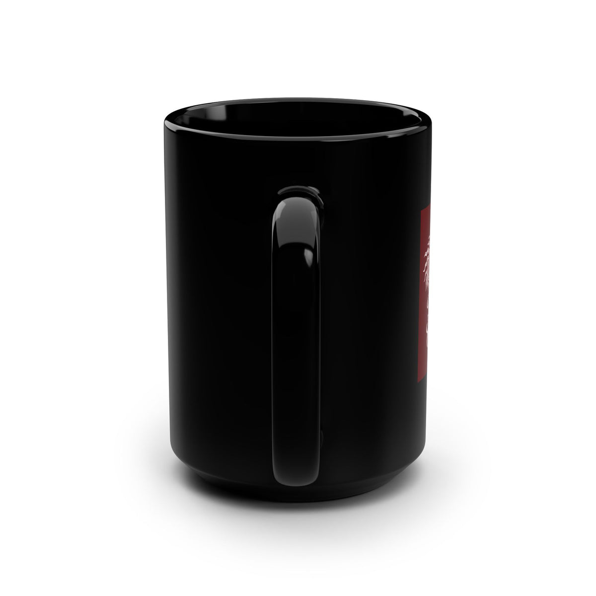 15oz Black Mug — Dragon Graphic with Quote