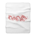 Red Dragon Sherpa Blanket – Cozy Oriental Dragon Fleece Throw