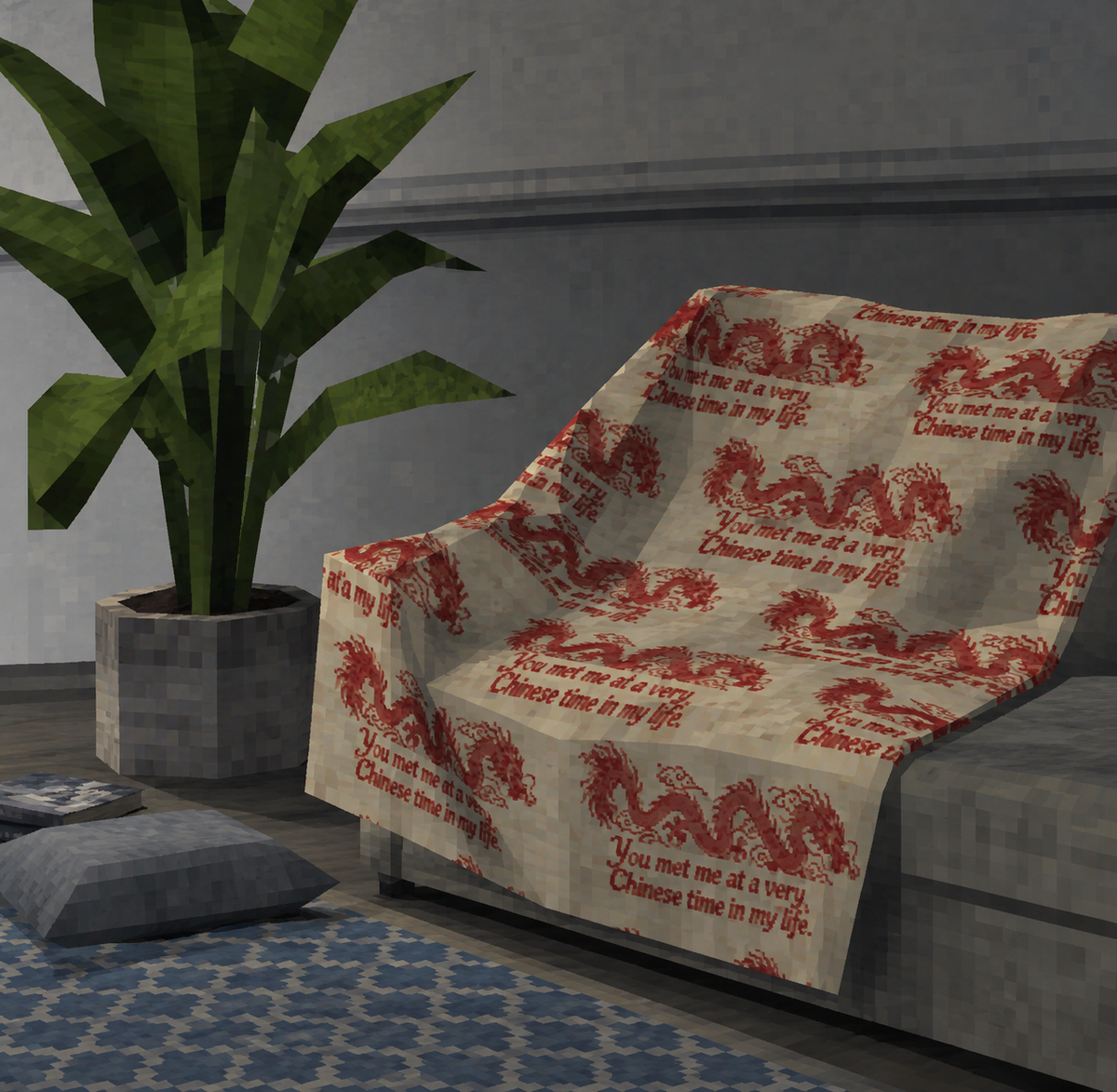 Red Dragon Sherpa Blanket – "You Met Me at a Very Chinese Time in My Life"
