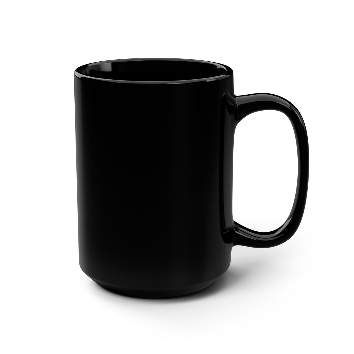 15oz Black Mug — Dragon Graphic with Quote