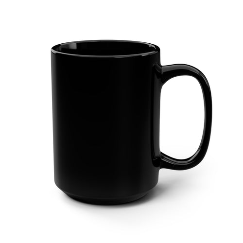 15oz Black Mug — Dragon Graphic with Quote
