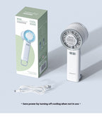 Portable Turbo Cooling Fan with Ice Cooling Plate | Rechargeable Mini Fan | 3 Speed Personal Air Cooler