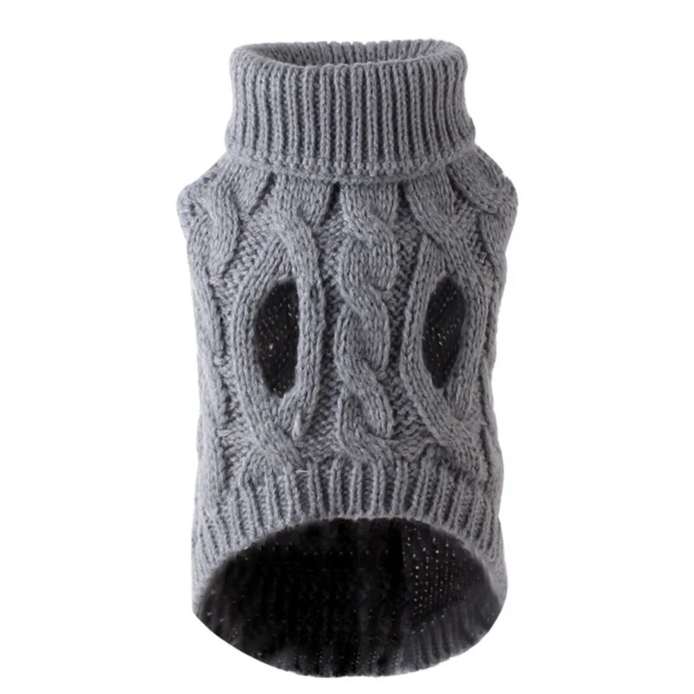 Pull chaud tricoté pour petit chien – Vêtement confortable pour l’automne et l’hiver