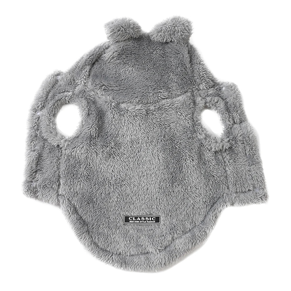 Manteau à capuche en polaire pour chat et petit chien – Vêtement chaud, doux et coupe-vent