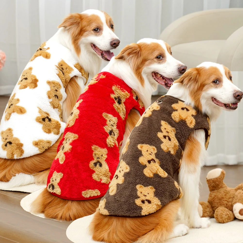 Manteau en Flanelle pour Chien et Chat – Vêtement Chaud pour l’Hiver, du Petit au Grand Gabarit