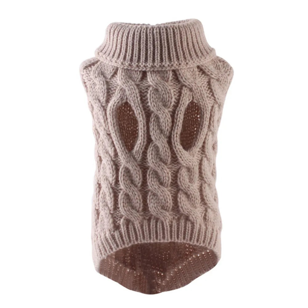 Pull chaud tricoté pour petit chien – Vêtement confortable pour l’automne et l’hiver