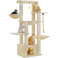 Grand arbre à chat 170 cm pour grands chats – 7 niveaux avec hamacs, niche et plateformes