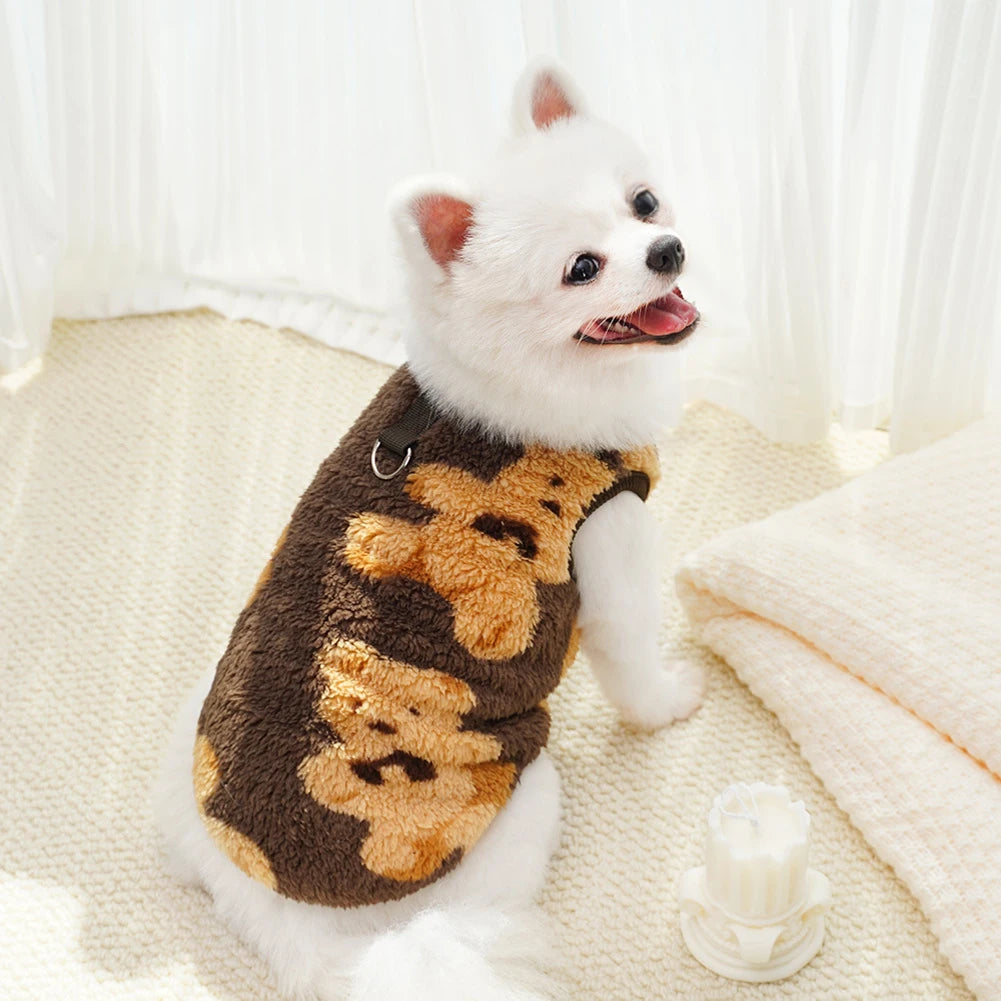 Manteau en Flanelle pour Chien et Chat – Vêtement Chaud pour l’Hiver, du Petit au Grand Gabarit