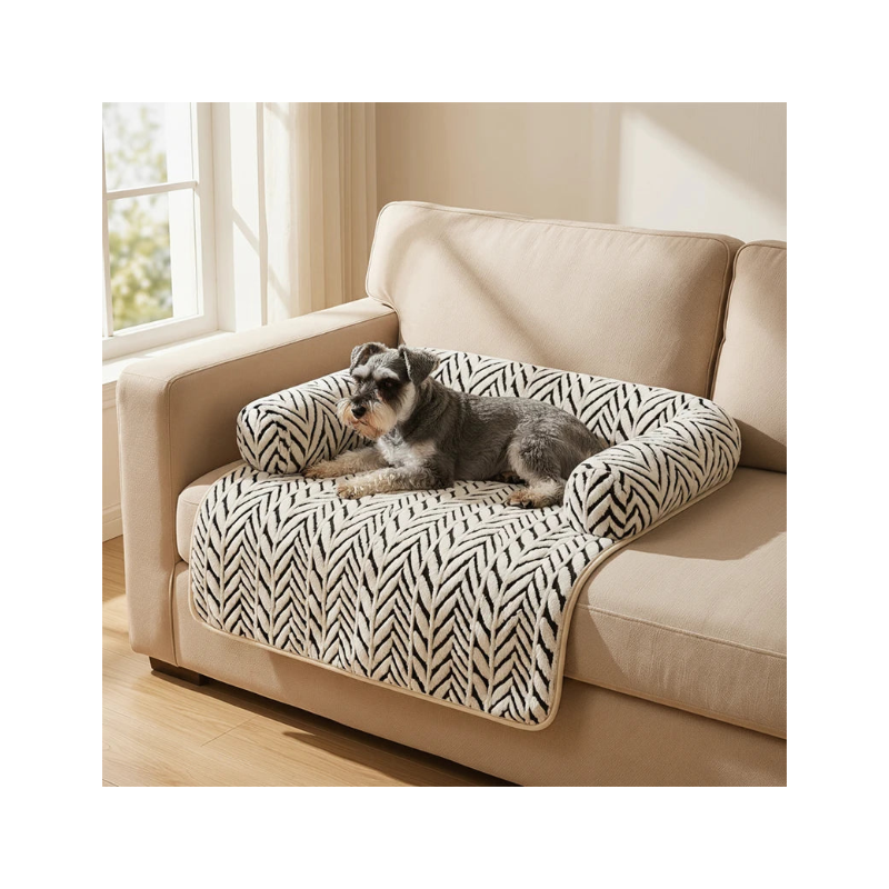 Tapis de canapé protecteur pour chien et chat avec rebords – Coussin moelleux et antidérapant