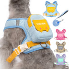 Harnais Réfléchissant avec Sac à Dos pour Chien et Chat – Gilet Ajustable avec Laisse