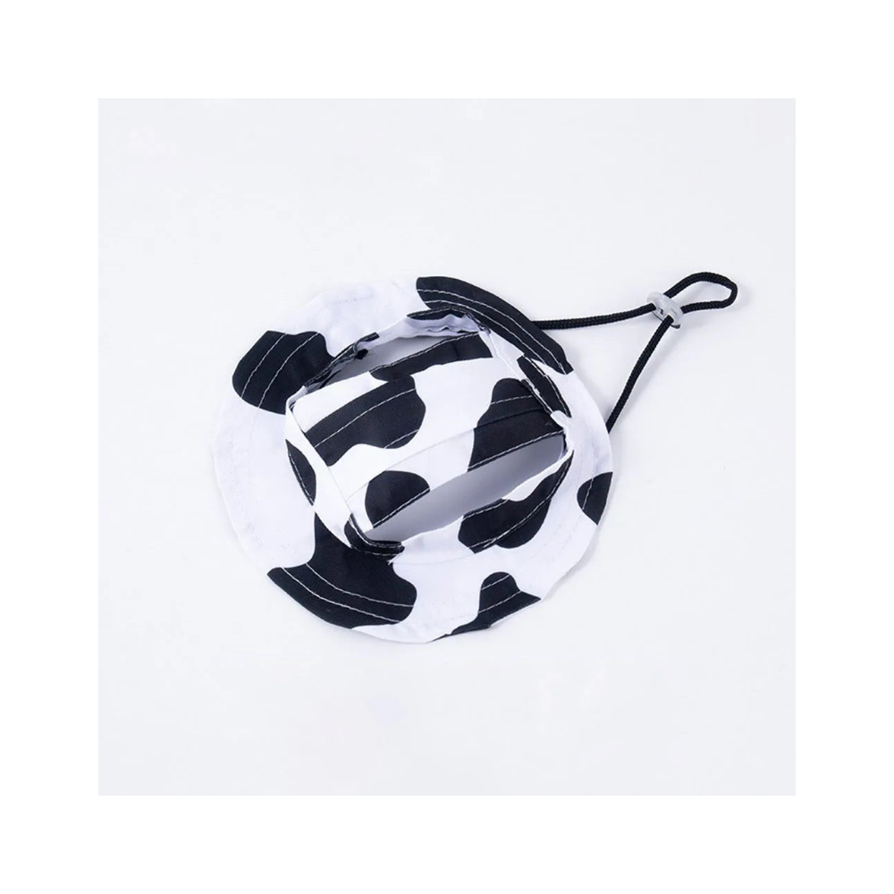 Summer Pet Cat Sun Hat with Ear Holes - Cute Kitten Fisherman Cap for UV Protection, Breathable Outdoor Sunshade Cap for Cats