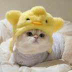 Chapeau en peluche pour chat et petit chien – Accessoire avec oreilles d’ours ou de lapin