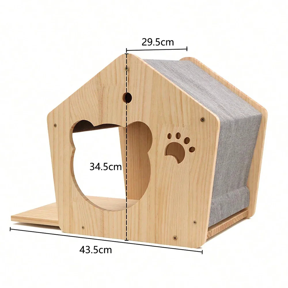 Étagères Murales pour Chat en Bois