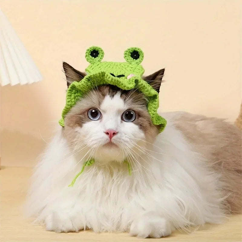 Bonnet floral pour chat et petit chien – Accessoire léger et confortable pour animaux