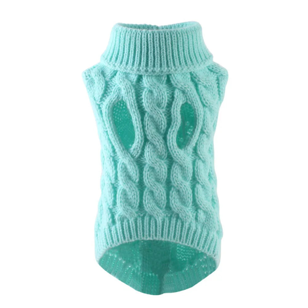 Pull chaud tricoté pour petit chien – Vêtement confortable pour l’automne et l’hiver
