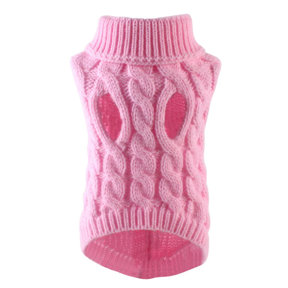 Pull chaud tricoté pour petit chien – Vêtement confortable pour l’automne et l’hiver