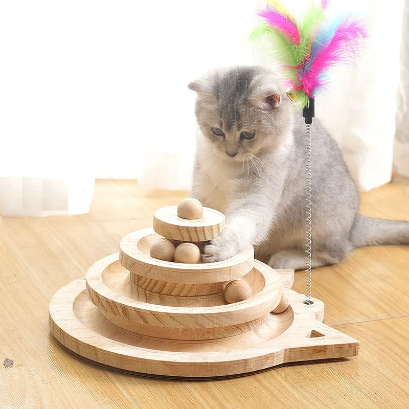 Jouet Interactif en Bois pour Chat