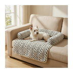 Tapis de canapé protecteur pour chien et chat avec rebords – Coussin moelleux et antidérapant