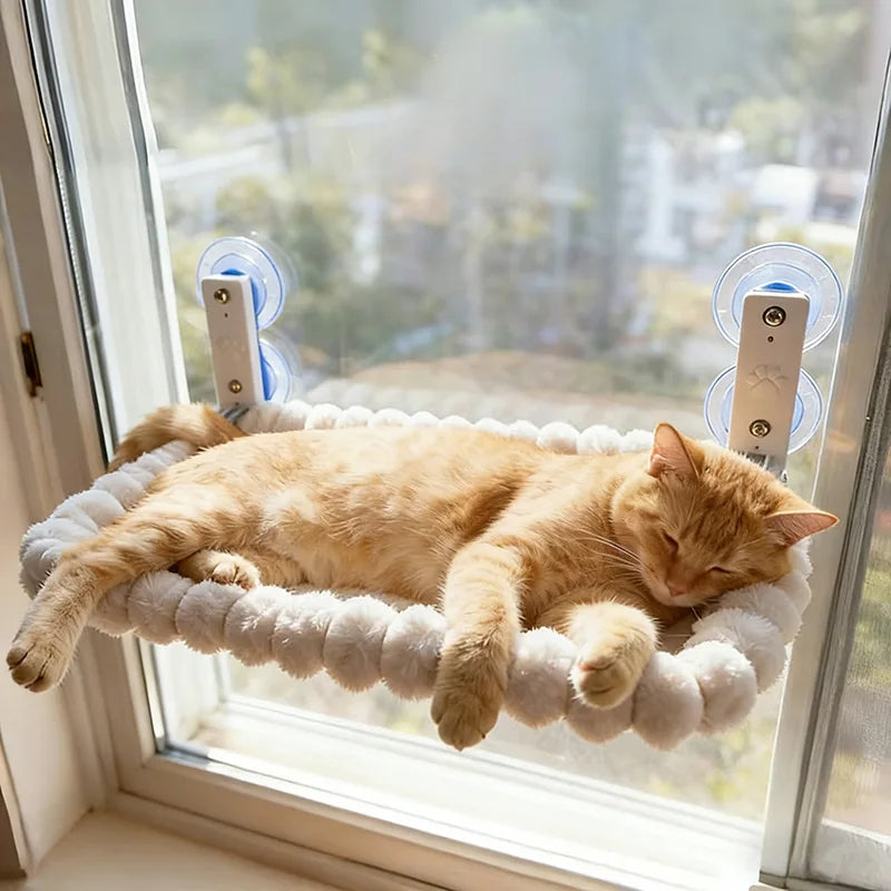Hamac de fenêtre pour chat avec ventouses renforcées – Perchoir suspendu pour observation et repos
