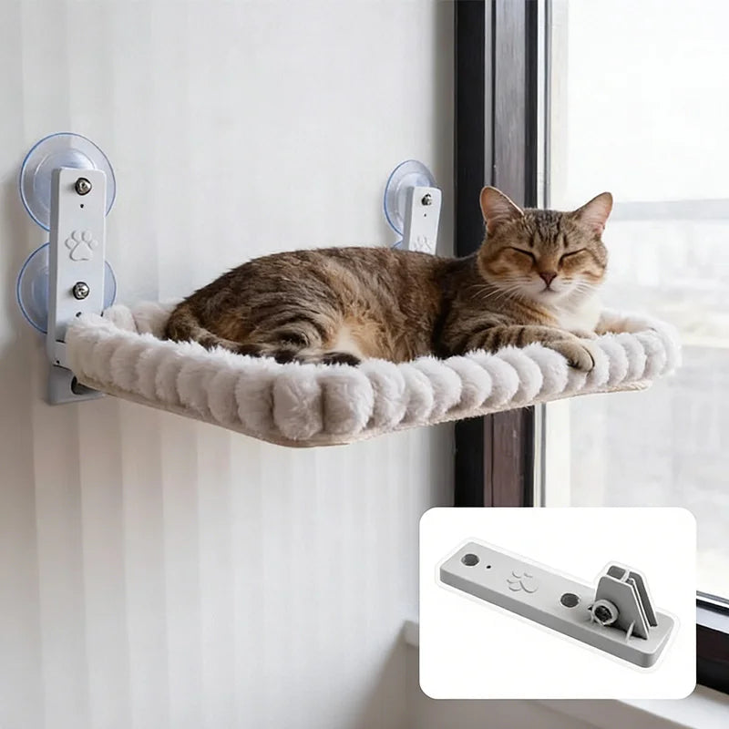 Hamac de fenêtre pour chat avec ventouses renforcées – Perchoir suspendu pour observation et repos