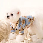 Cardigan Rayé en Coton pour Chien et Chat – Pull Élégant et Chaud pour Automne & Hiver
