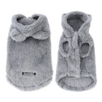 Manteau à capuche en polaire pour chat et petit chien – Vêtement chaud, doux et coupe-vent