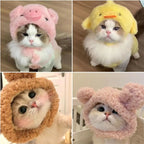 Chapeau en peluche pour chat et petit chien – Accessoire avec oreilles d’ours ou de lapin