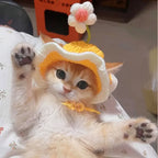 Chapeau fleuri ajustable pour chat et petit chien – Accessoire léger pour photos et occasions spéciales