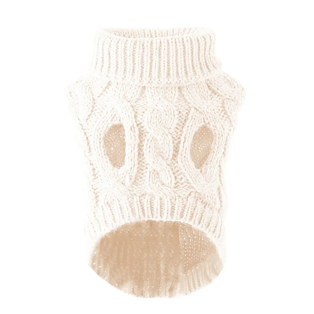 Pull chaud tricoté pour petit chien – Vêtement confortable pour l’automne et l’hiver