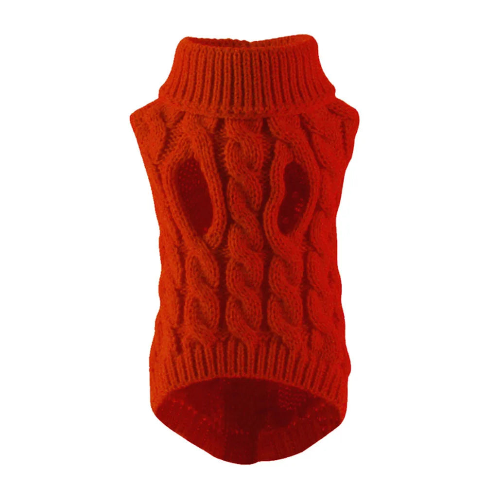 Pull chaud tricoté pour petit chien – Vêtement confortable pour l’automne et l’hiver