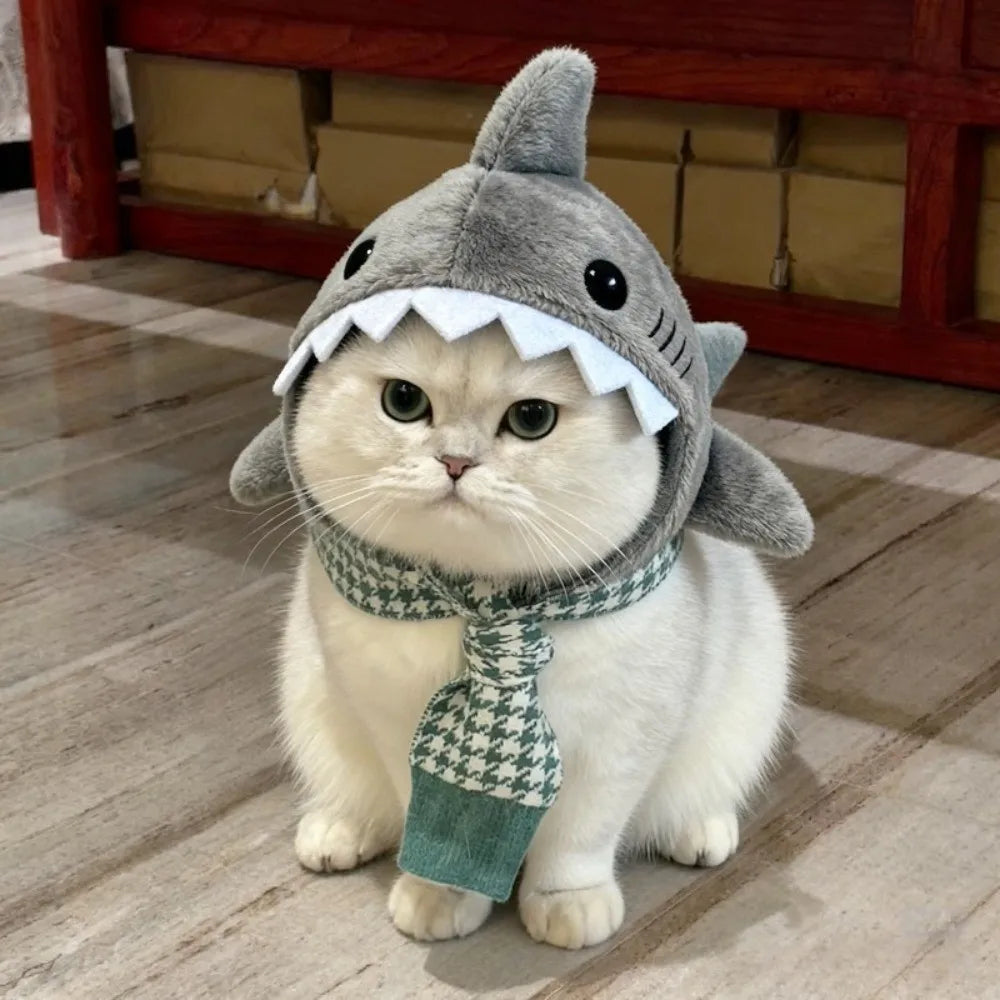 Serre-Tête Requin pour Chat et Chien – Accessoire en Peluche Douce