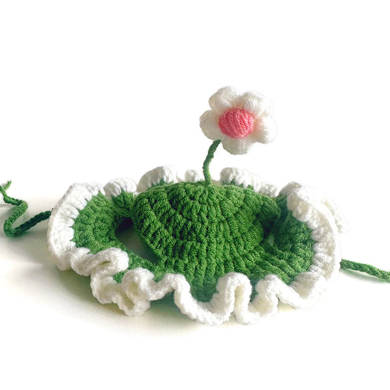 Chapeau fleuri ajustable pour chat et petit chien – Accessoire léger pour photos et occasions spéciales