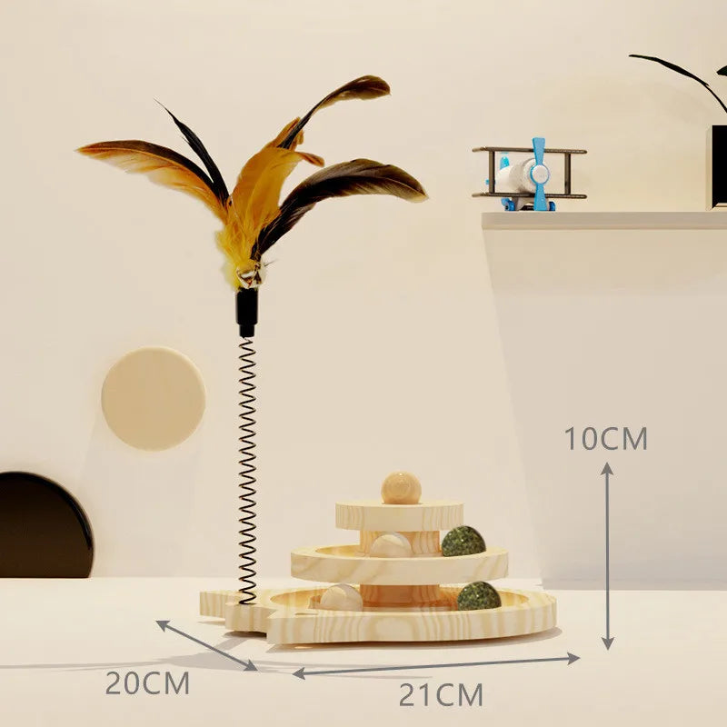 Jouet Interactif en Bois pour Chat