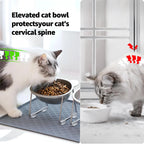 Gamelle Surélevée en Acier Inoxydable pour Chat