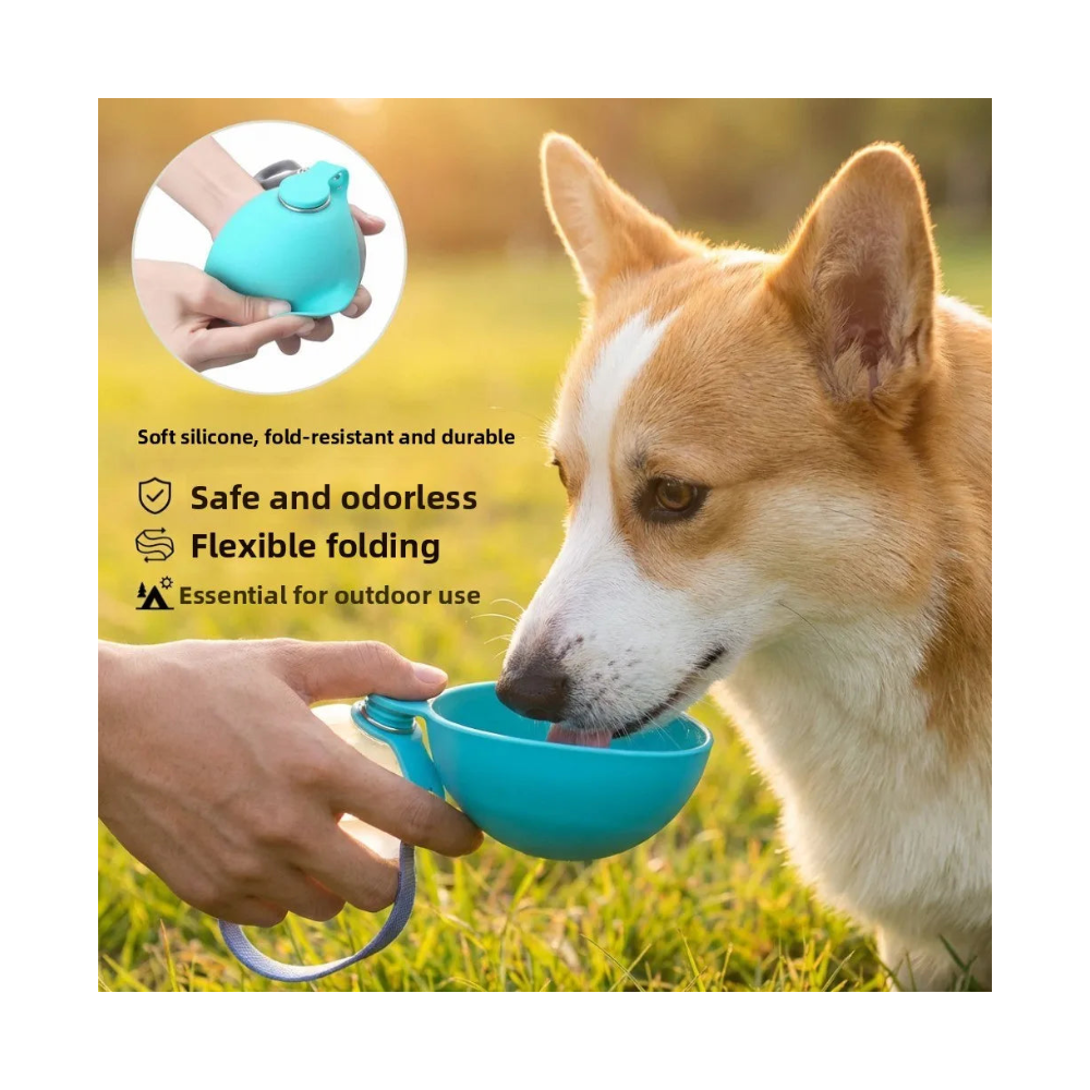 Gourde de Voyage 2-en-1 pour Chien et Chat — 285 ml