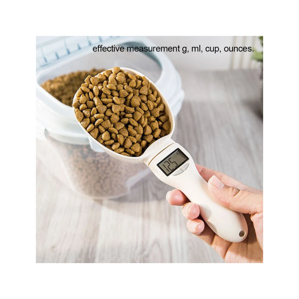 Cuillère doseuse électronique pour croquettes chien et chat – Balance digitale 800 g