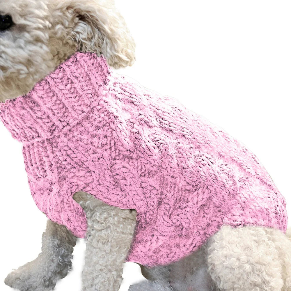 Pull chaud tricoté pour petit chien – Vêtement confortable pour l’automne et l’hiver