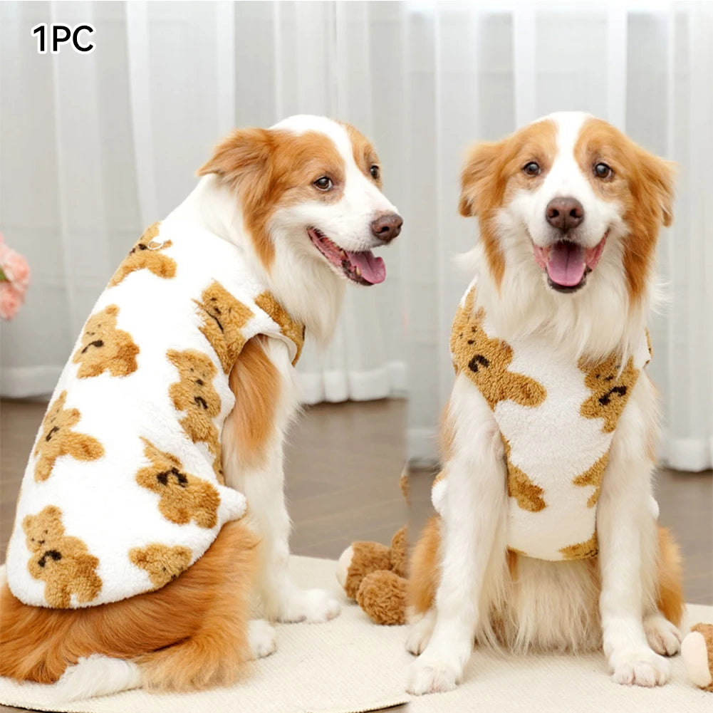 Manteau en Flanelle pour Chien et Chat – Vêtement Chaud pour l’Hiver, du Petit au Grand Gabarit