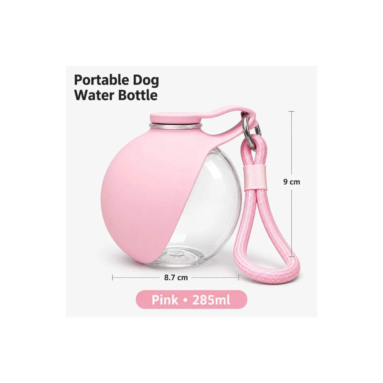 Gourde de Voyage 2-en-1 pour Chien et Chat — 285 ml