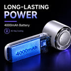 Ice Cooling Portable Neck Fan, 5-Speed Turbo Wind Foldable Hands Free Cooler, 4000mAh 9H Battery Travel Outdoor