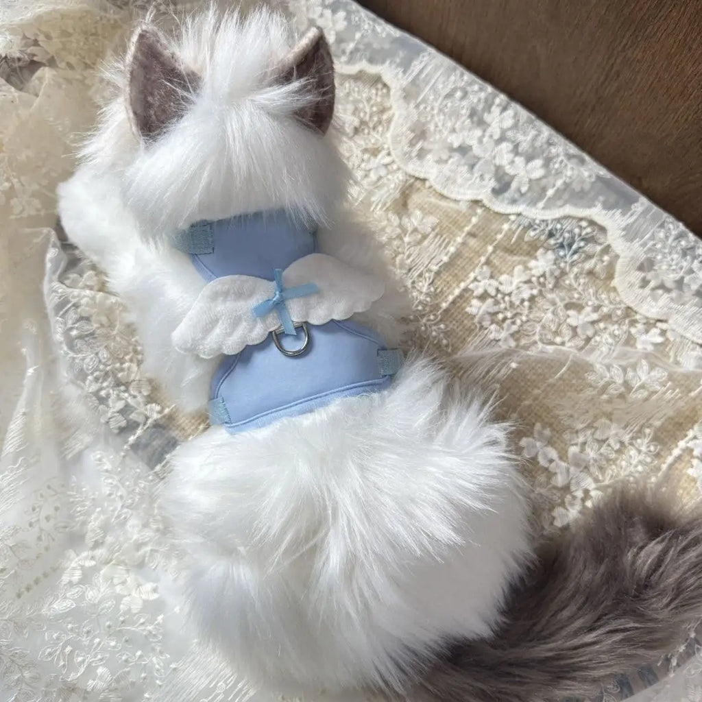 Harnais gilet pour chat en velours et nylon – Confortable et ajusté pour toutes les saisons