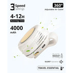 Portable Silent Mini Bladeless Electric Fan,Small fan Clip on Shirt Waist Mini Bladeless Fan Adjustable 3-Speed For Outdoor NEW