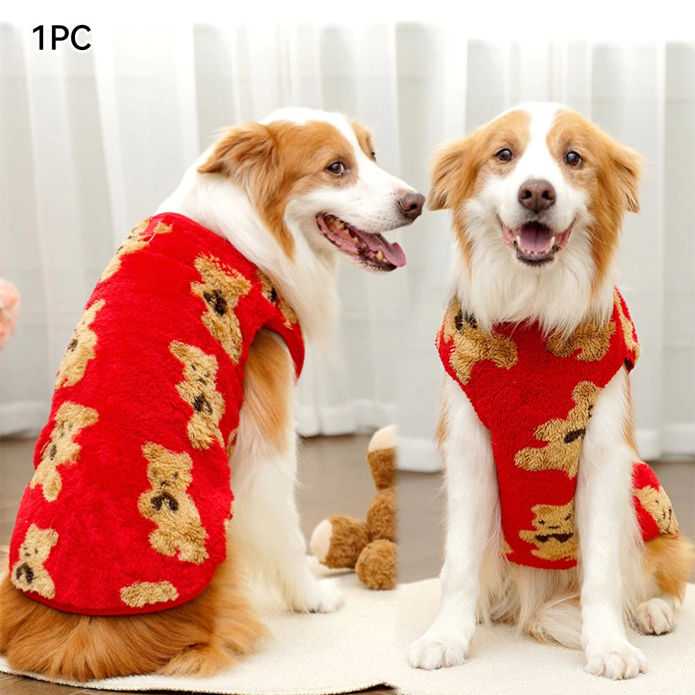 Manteau en Flanelle pour Chien et Chat – Vêtement Chaud pour l’Hiver, du Petit au Grand Gabarit