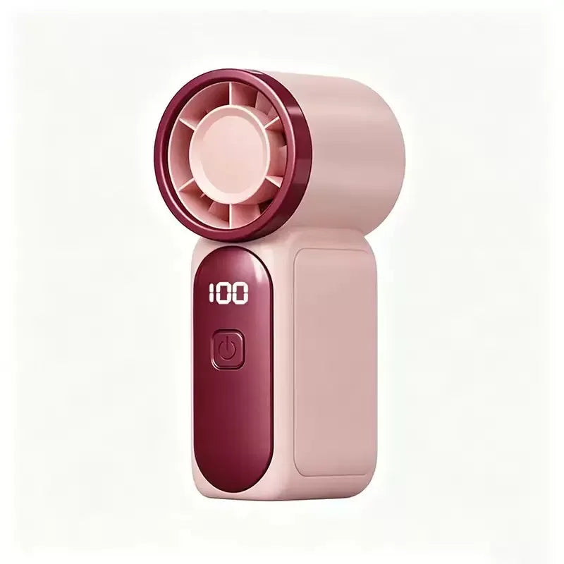 Handheld Mini Fan 5 Speed Adjust Type C Rechargeable Portable Fan Desktop Fan Outdoor Use