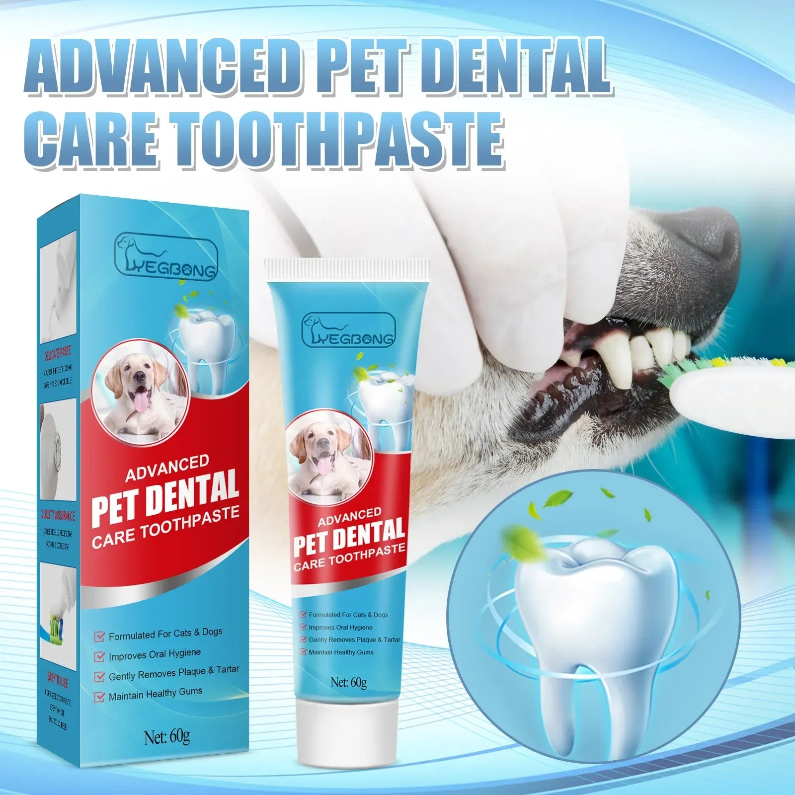 Dentifrice Dentaire pour Chien et Chat