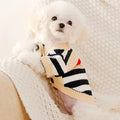 Cardigan Rayé en Coton pour Chien et Chat – Pull Élégant et Chaud pour Automne & Hiver