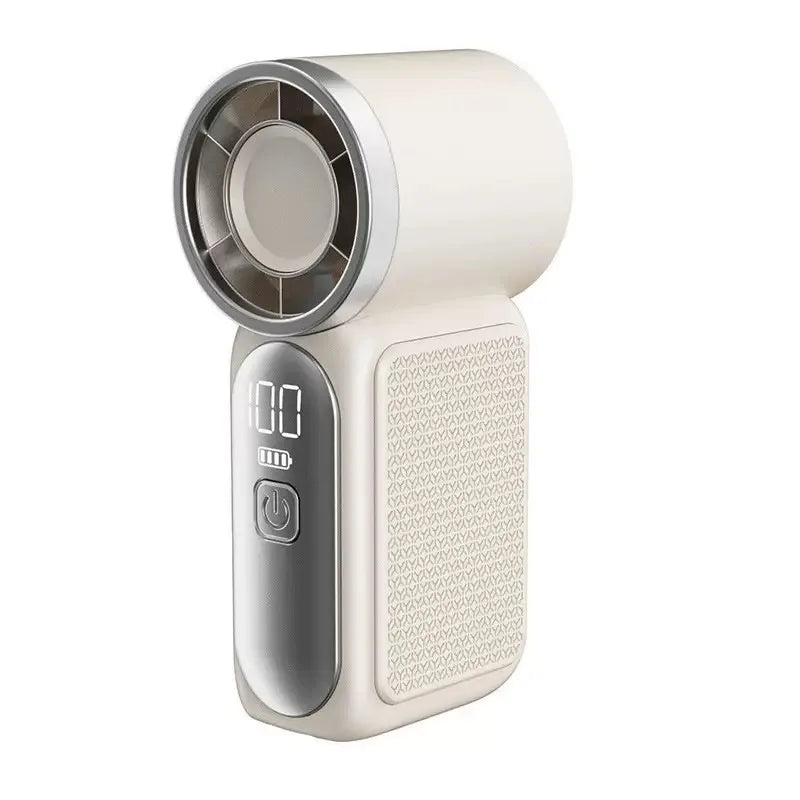 Handheld Mini Fan 5 Speed Adjust Type C Rechargeable Portable Fan Desktop Fan Outdoor Use