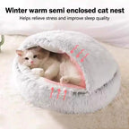 Panier Douillet Semi-Fermé pour Chat