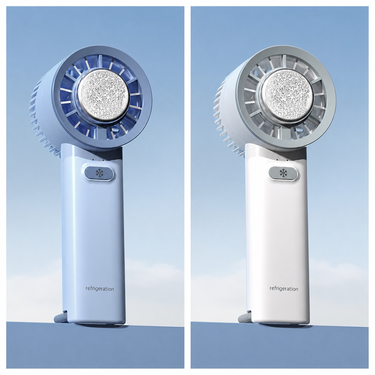Portable Turbo Cooling Fan with Ice Cooling Plate | Rechargeable Mini Fan | 3 Speed Personal Air Cooler